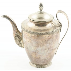 KÁVOVAR, Sliezsko, Vroclav, David Gottlieb Raudner, 1816-22, striebro, vzorka 12, hmotnosť 634 g, výška 20 cm.