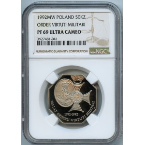 50.000 złotych 1992, 200 Lat Orderu Virtuti Militari - NGC PF69 ULTRA CAMEO