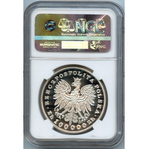PRL, 100.000 złotych 1990 Piłsudski - NGC PF67 ULTRA CAMEO