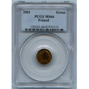 1 penny 2001 - PCGS MS66