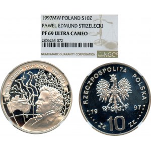 10 złotych 1997, Edmund Strzelecki - NGC PF69 ULTRA CAMEO