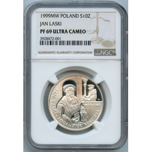 10 złotych 1999, Jan Łaski - NGC PF69 ULTRA CAMEO