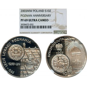 10 Oro 2003, Località Poznań - NGC PF69 ULTRA CAMEO