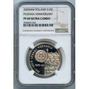 10 Oro 2003, Località Poznań - NGC PF69 ULTRA CAMEO