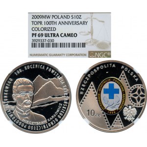 10 złotych 2009, 100-a rocznica powstania TOPR - NGC PF69 ULTRA CAMEO
