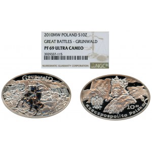10 złotych 2010, Grunwald 1410 - NGC PF69 ULTRA CAMEO