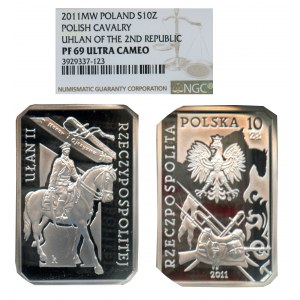 10 złotych 2011, Ułan II Rzeczypospolitej - NGC PF69 ULTRA CAMEO