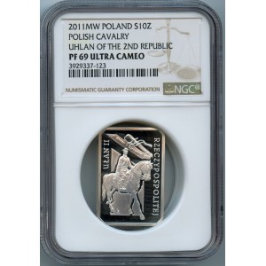 10 złotych 2011, Ułan II Rzeczypospolitej - NGC PF69 ULTRA CAMEO