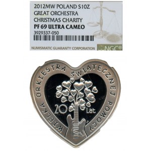 10 złotych 2012, Wielka Orkiestra Świątecznej Pomocy - 20 lat - NGC PF69