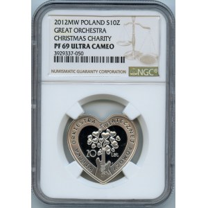 10 złotych 2012, Wielka Orkiestra Świątecznej Pomocy - 20 lat - NGC PF69