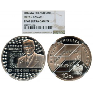 10 złotych 2012, Stefan Banach (1892-1945) - NGC PF69 ULTRA CAMEO