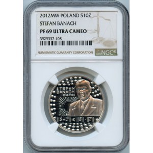 10 złotych 2012, Stefan Banach (1892-1945) - NGC PF69 ULTRA CAMEO