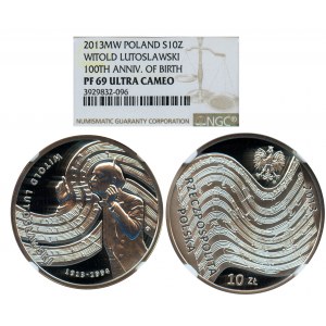 10 złotych 2013, Witold Lutosławski - NGC PF69 ULTRA CAMEO
