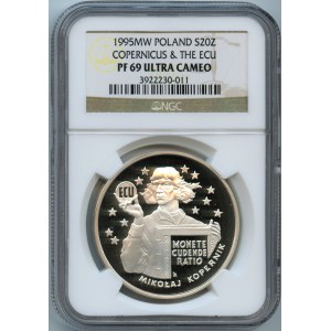 20 złotych 1995, Ecu - Mikołaj Kopernik - NGC PF69 ULTRA CAMEO