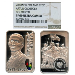 20 złotych 2010, Artur Grottger (1837-1867) - NGC PF69 ULTRA CAMEO