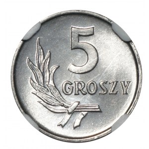 PRL, 5 groszy 1963 - NGC MS66