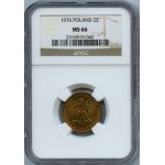 PRL, 2 złote 1976 - NGC MS66