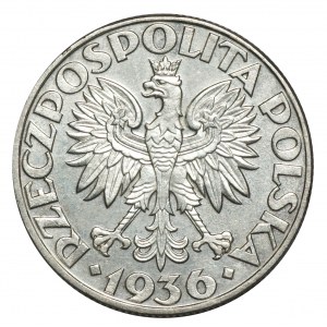 II RP, 5 złotych 1936 Żaglowiec