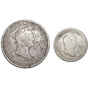 Królestwo Polskie, Mikołaj I, Zestaw 1 złoty 1830 i 5 złotych 1832