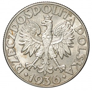 II RP, 5 złotych 1936 Żaglowiec