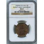 PRL , 10 złotych 1968- XXV Lat Ludowego Wojska Polskiego - NGC MS67