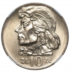 PRL, 10 złotych Tadeusz Kościuszko 1973 - NGC MS66