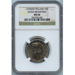 PRL, 10 złotych 1975 Adam Mickiewicz - NGC MS66