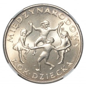PRL, 20 złotych 1979 Międzynarodowy Rok Dziecka - NGC MS66