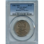 PRL, 50 złotych 1980 - PCGS MS67