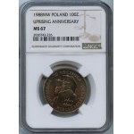 PRL, 100 złotych 1988 70. Rocznica Powstania Wielkopolskiego - NGC MS67