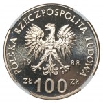 PRL, 100 złotych 1988 70. Rocznica Powstania Wielkopolskiego - NGCPF69 ULTRA CAMEO