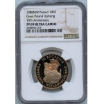 PRL, 100 złotych 1988 70. Rocznica Powstania Wielkopolskiego - NGCPF69 ULTRA CAMEO