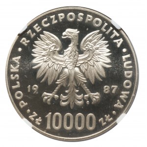 PRL, 10.000 złotych 1987 Jan Paweł II - NGC PF67 ULTRA CAMEO