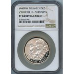 PRL, 10.000 złotych 1988 Jan Paweł II - NGC PF68 ULTRA CAMEO