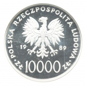 PRL, 10.000 złotych 1989 Jan Paweł II - NGC PF67 ULTRA CAMEO