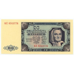 20 złotych 1948 - seria KE