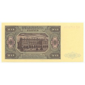 20 złotych 1948 - seria KE
