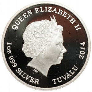 Tuvalu 1 dolar 2014, Fauna Florydy - Aligator amerykański