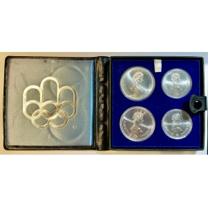 Kanada, 5 dolarów oraz 10 dolarów 1976, XXI IO w Montrealu, zestaw 4 sztuki monet