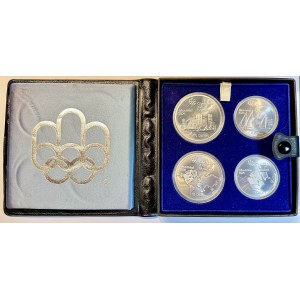 Kanada, 5 dolarów oraz 10 dolarów 1976, XXI IO w Montrealu, zestaw 4 sztuki monet
