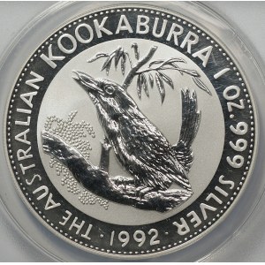 Australia, 1 dolar 1992, Kookaburra, ANACS MS70 DCAM