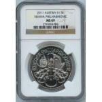 Austria, 1,5 euro 2011, Filharmonia, NGC MS69