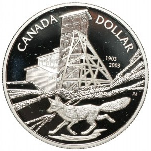 Kanada, 1 dolar 2003, 100 rocznica Kopalnia kobaltu