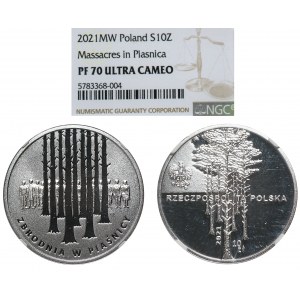 10 złotych 2021 Zbrodnia w Piaśnicy - NGC PF70 ULTRA CAMEO