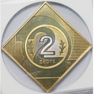 2 złote 2005 ZŁOTA KLIPA, Dziesięć lat obiegu - NGC MS67