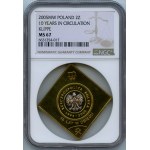 2 złote 2005 ZŁOTA KLIPA, Dziesięć lat obiegu - NGC MS67