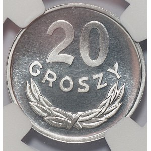 PRL, 20 groszy 1980 - NGC MS67 CAMEO