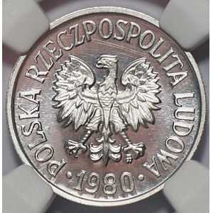 PRL, 20 groszy 1980 - NGC MS67 CAMEO