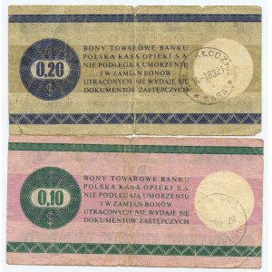 PEWEX - 0,20 centów i 0,10 centów 1979 - seria HN i HB - zestaw 2 sztuk
