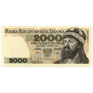 2.000 Zloty 1982 - Serie BP